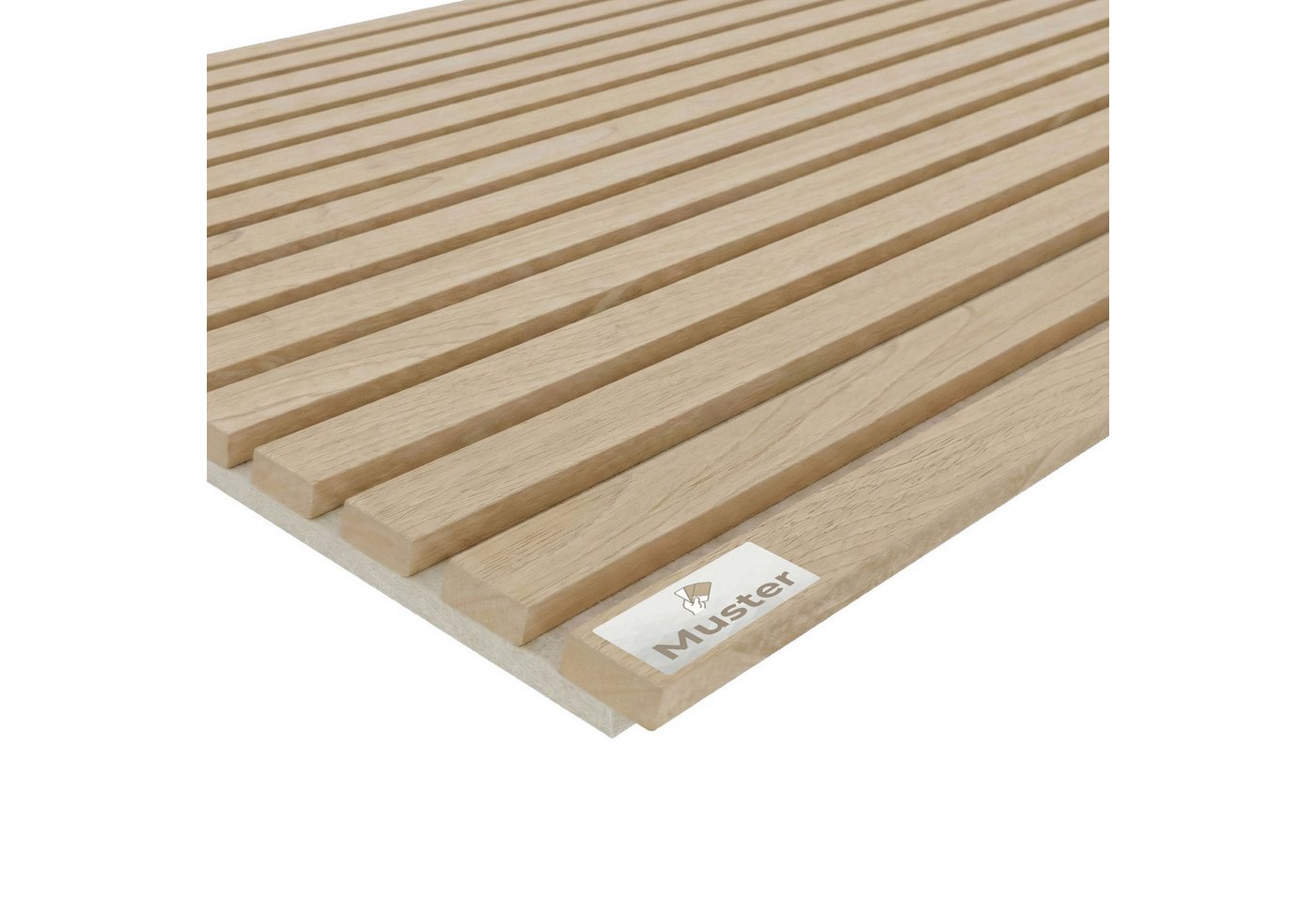 tktrading24 Wandpaneel Akustikpaneel Holzfurnier heller Eiche - 2700x600 mm - heller PET-Filz, BxL: 12x15 cm, (1-tlg) Bild 5