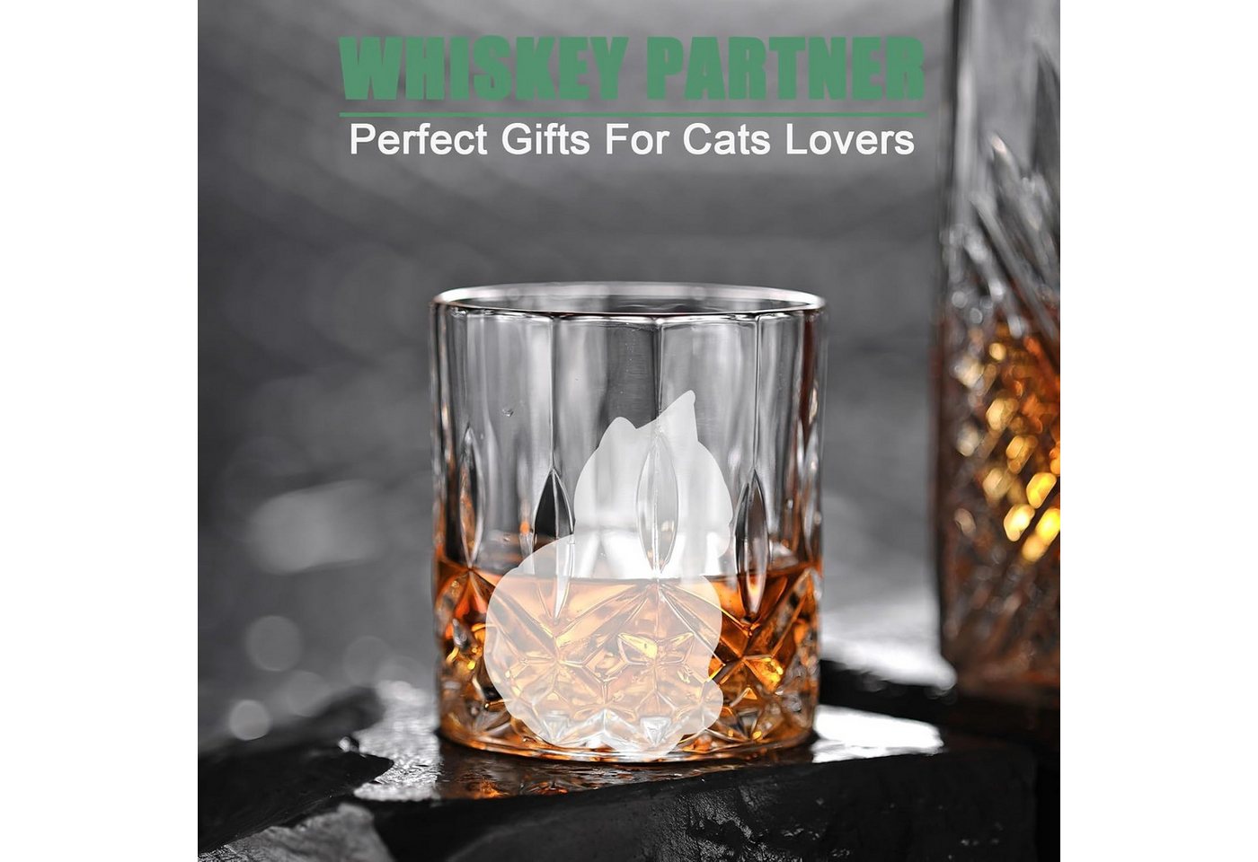 FELIXLEO Eiswürfelform Katzen Eiswürfelform, 4-Fach, für Cocktail, Whisky, Bier & Kaffee., (1-tlg) Bild 2