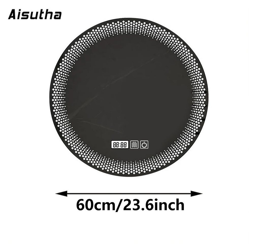 Nagham Ghazal Aswad Badspiegel Luna LED, Runder LED Badspiegel mit Antibeschlag und dimmbarer Beleuchtung Bild 5