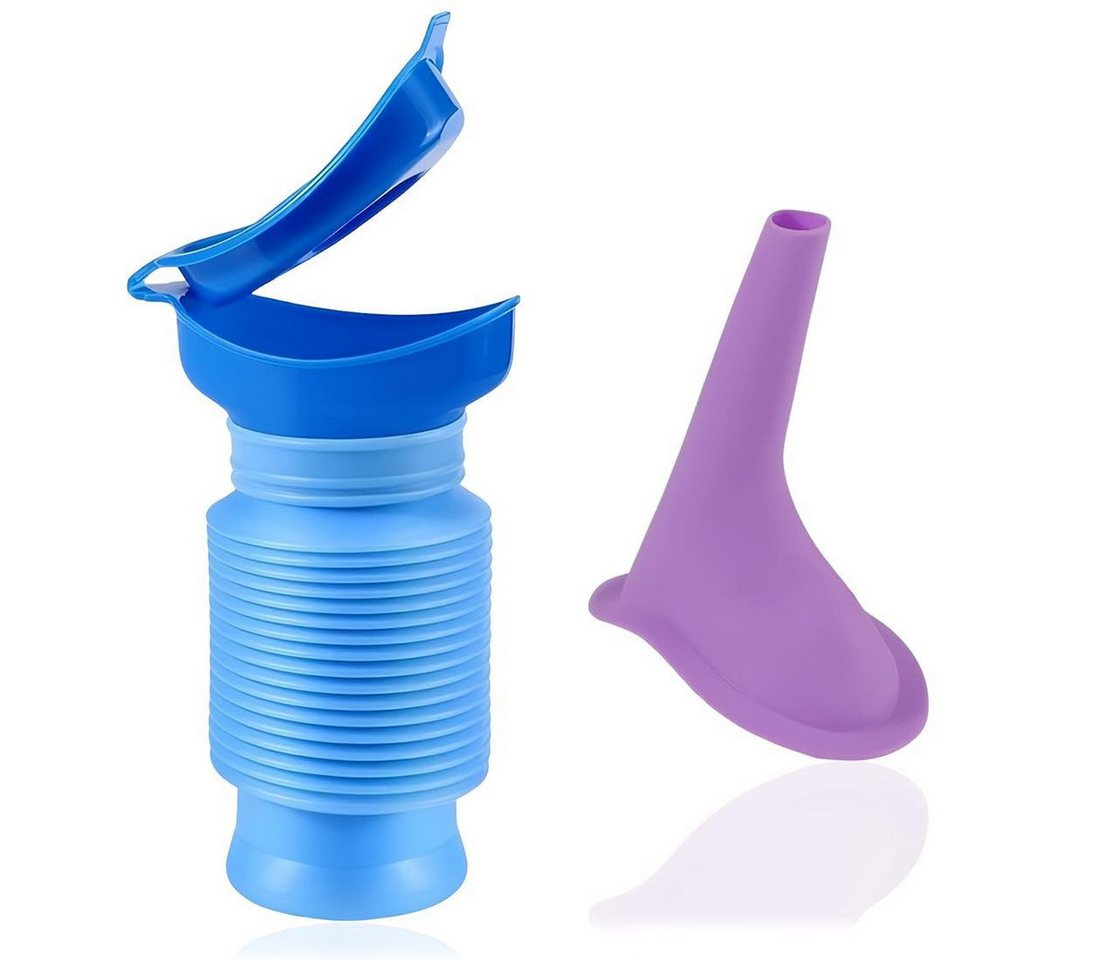 FELIXLEO Urinal Urinella für Frauen 750ml Silikon Urintrichter Damen Urinal Camping, (2-tlg) Bild 5