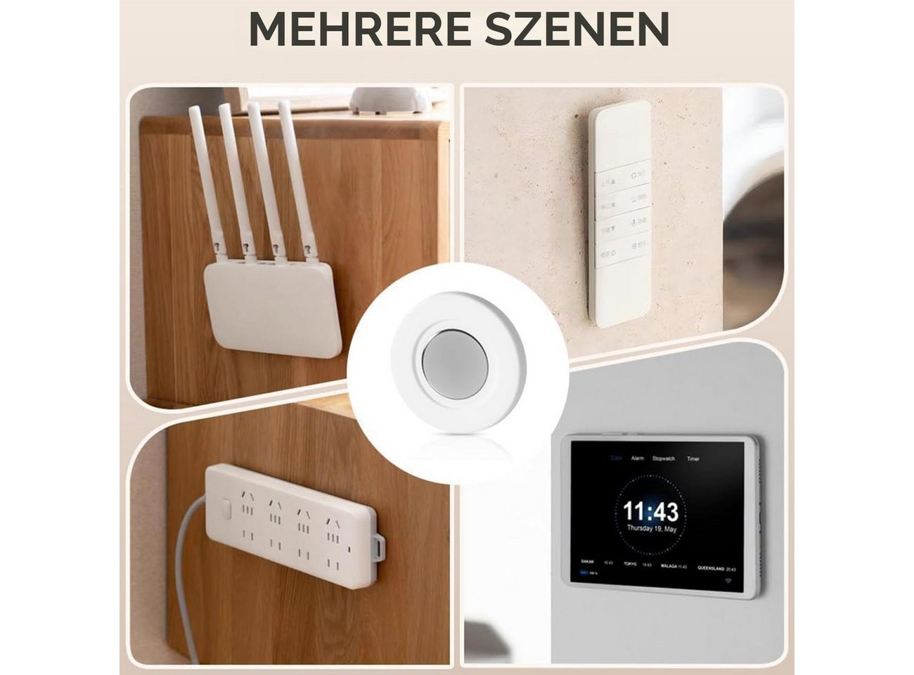 FELIXLEO Magnethalter 3er Magnetischer Fernbedienungshalter Selbstklebend Weiß (1-St) Bild 5