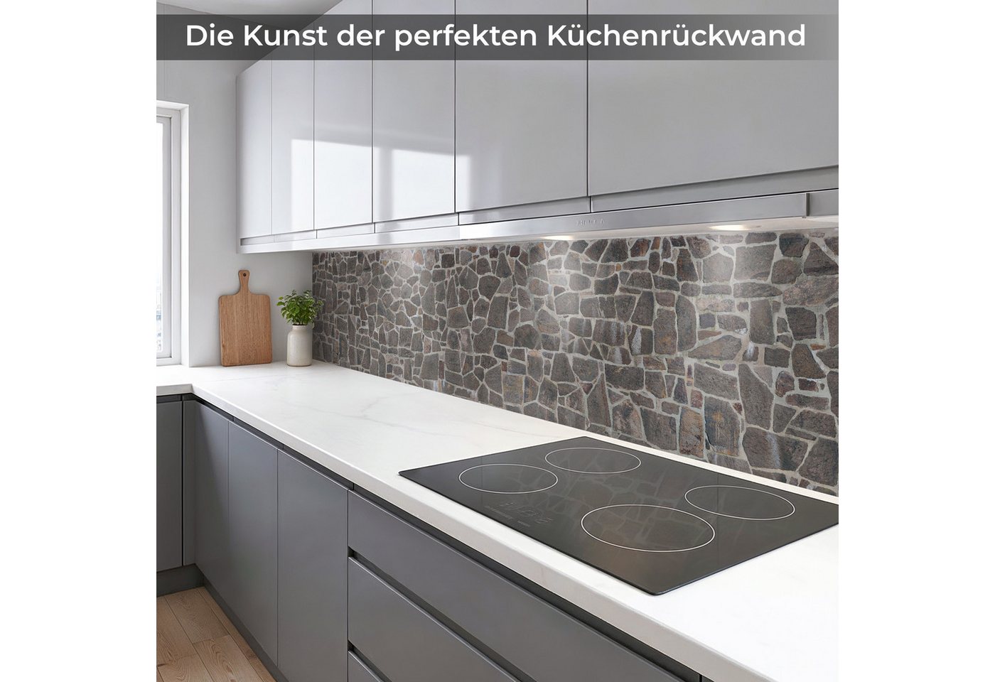Rodnik Küchenrückwand Bruchsteinwand, monolithische ABS-Platte mit Direktdruck, formstabil und langlebig Bild 4