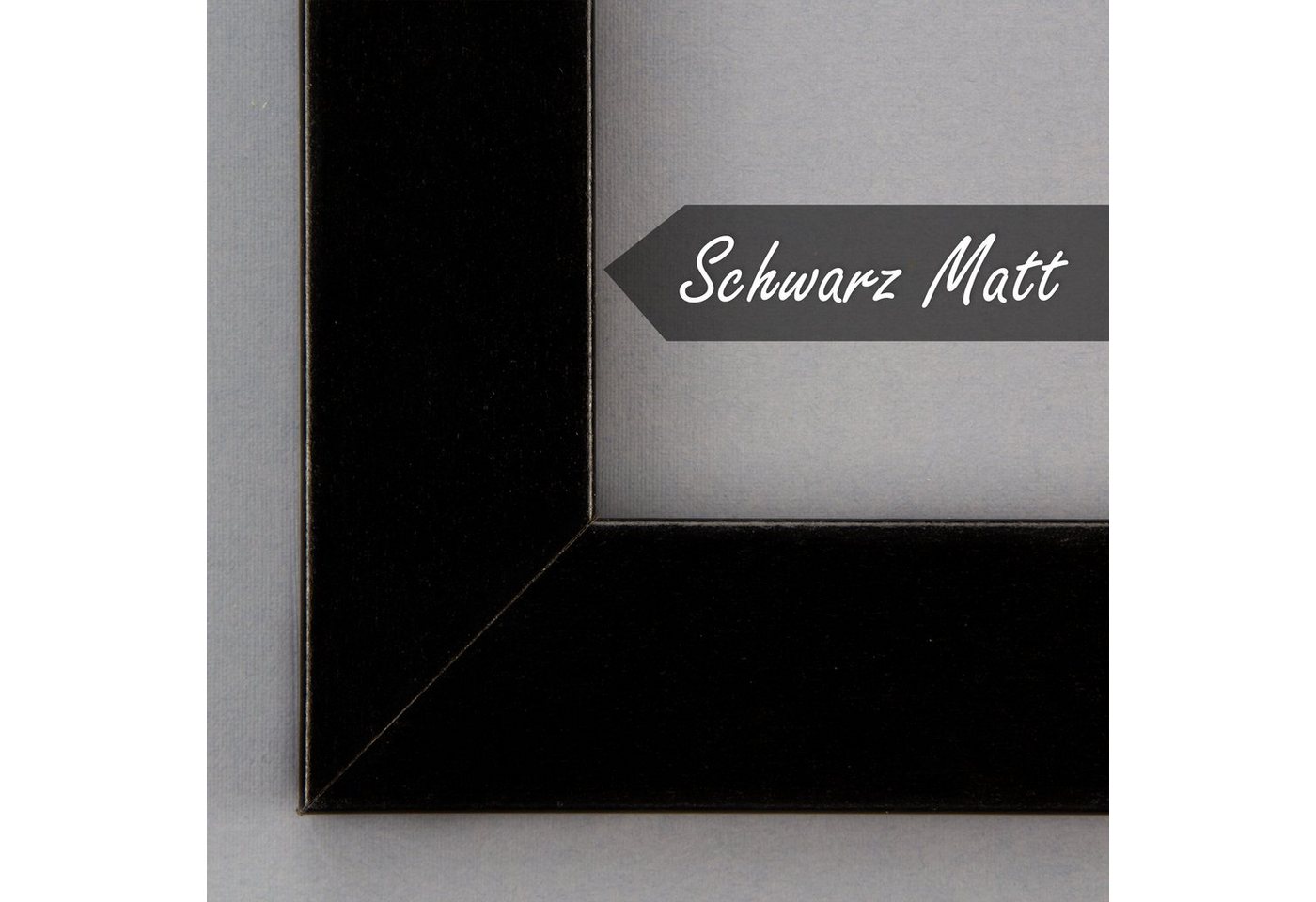 Einzelrahmen Bilderrahmen Bern, (1 Stück), 36x49 cm, Schwarz Matt, MDF Bild 4