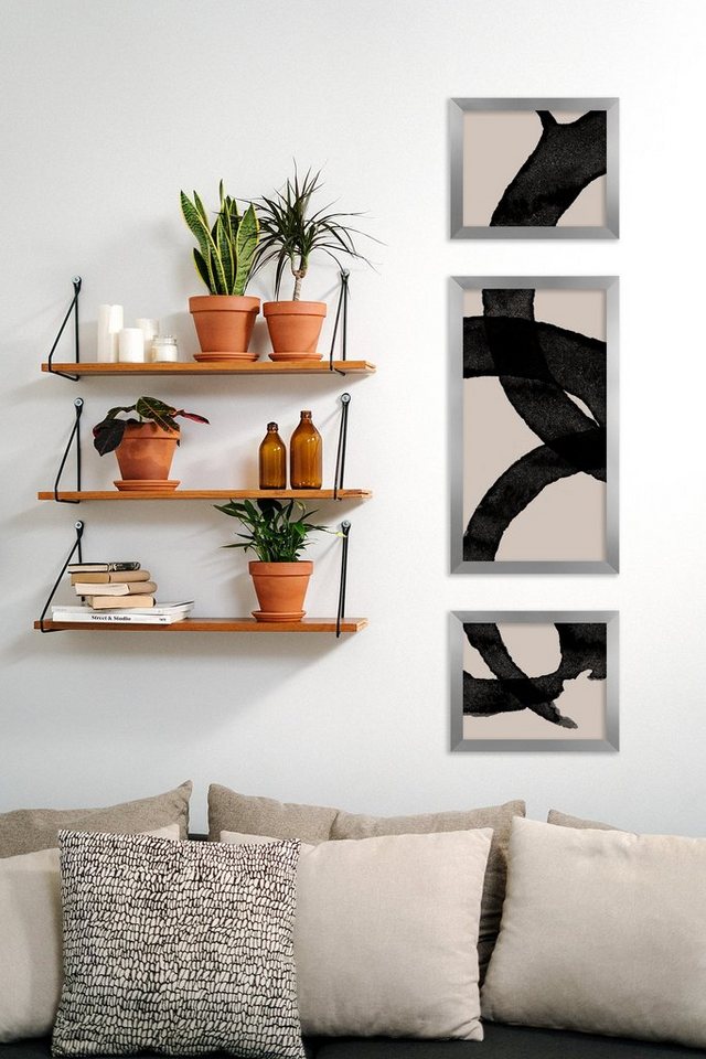 Einzelrahmen Bilderrahmen Bern, (1 Stück), 40x50 cm, Alu Gebürstet, MDF Bild 2