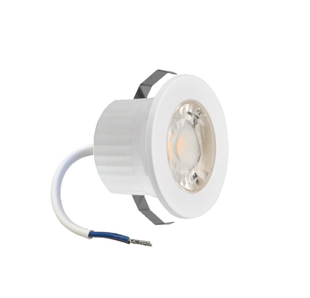 Braytron LED Einbaustrahler 3 Watt LED mini Einbauleuchte Einbaustrahler Spot Weiß Warmweiß IP54, Warmweiß, 3w, 210 Lumen, Warmweiß, Ø44 x 28 mm, Weiß, Lochmaß: Ø32, rund, IP54 Bild 4