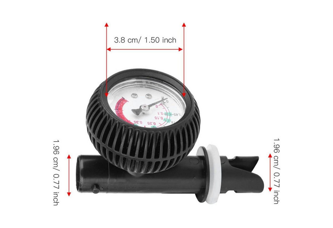 LuxusKollektion Luftpumpe Luftpumpen-Manometer 0-5 PSI für aufblasbare Kajakboot-Surfbrettpumpen