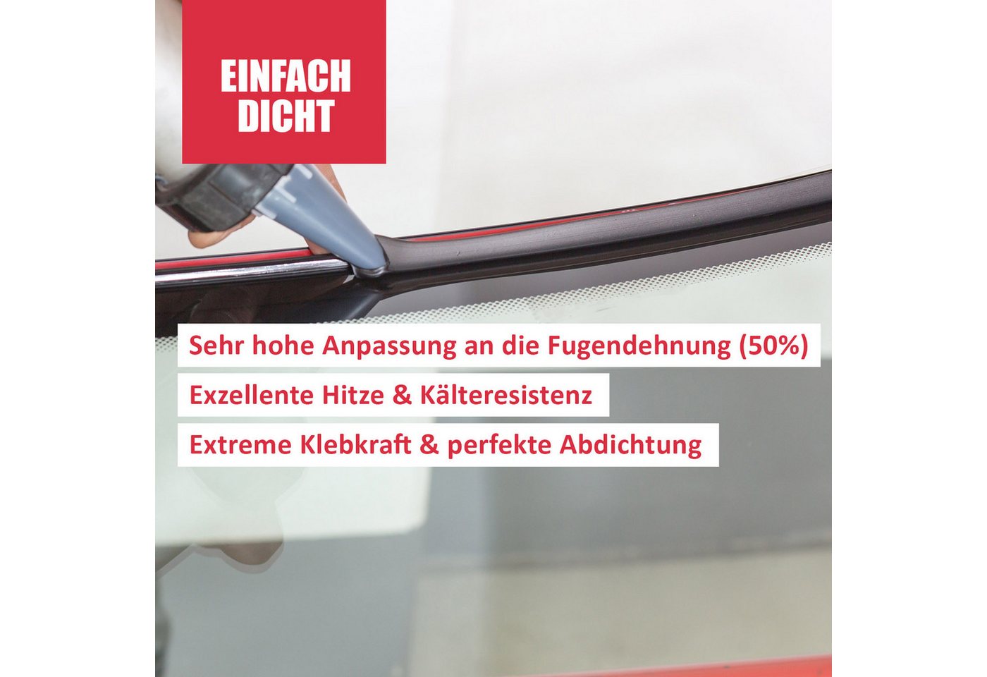 DICHTON Dichtstoff D.35W PU Abdichtung Fugendichtmasse, kunstharzgebunden, gebrauchsfertig, (elastische 1K Polyurethan Fugenabdichtung, Haftung auf Beton, Fliesen, Alu, Stahl, Glas, Kunststoff ©, 1-tlg., PU Abdichtung & Klebstoff), Dichtstoff in grau UV-stabil & lösemittelfrei Bild 3