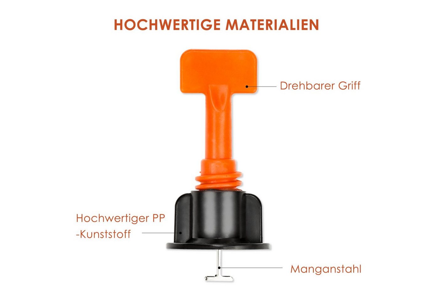 Clanmacy Verlegeset Fliesen Fliesenkreuz 440 teiliges Fliesen Nivellier Kit Clip Tile, (Fliesen Nivellierung System)