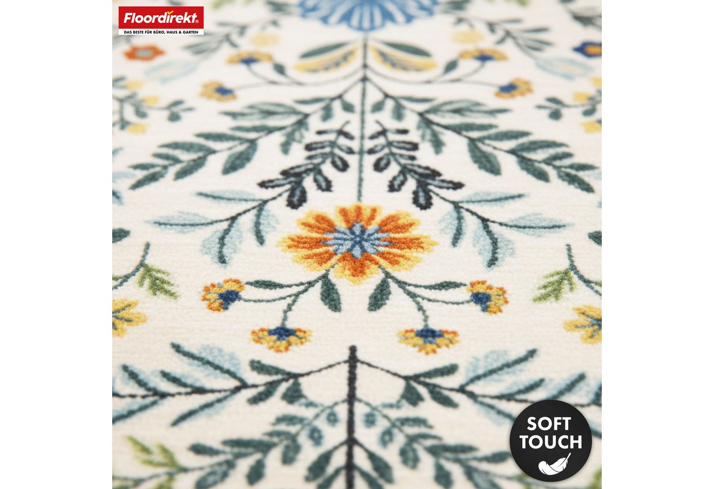 Floordirekt Orientteppich Orientalis klassischer orientalischer Wohnteppich mit Blumenmuster, rechteckig, rutschfest, pflegeleicht & strapazierfähig, angenehm sanfte Oberfläche Bild 4