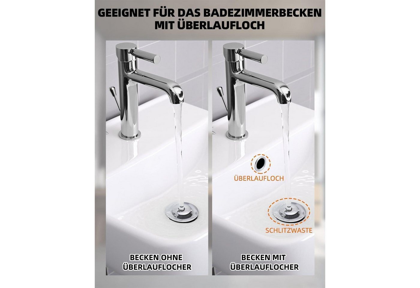 LuxusKollektion Ablaufgarnitur Ablaufventil Exzenter Waschbeckenstöpsel Zugstange Ablaufgarnitur Bild 2