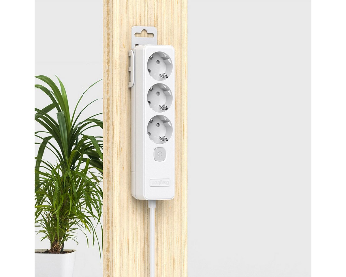 Braytron Mehrfachsteckdose 3-6 Fach mit/ohne Kabel Kindersicherung Steckdosenleiste 4-fach (Kindersicherung), Kindersicherung, Wandhalterung, konfigurierbar, Schalter Bild 2
