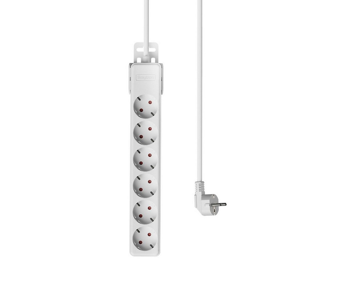 Braytron Mehrfachsteckdose 3-6 Fach mit/ohne Kabel Kindersicherung Steckdosenleiste 4-fach (Kindersicherung), Kindersicherung, Wandhalterung, konfigurierbar, Schalter Bild 4