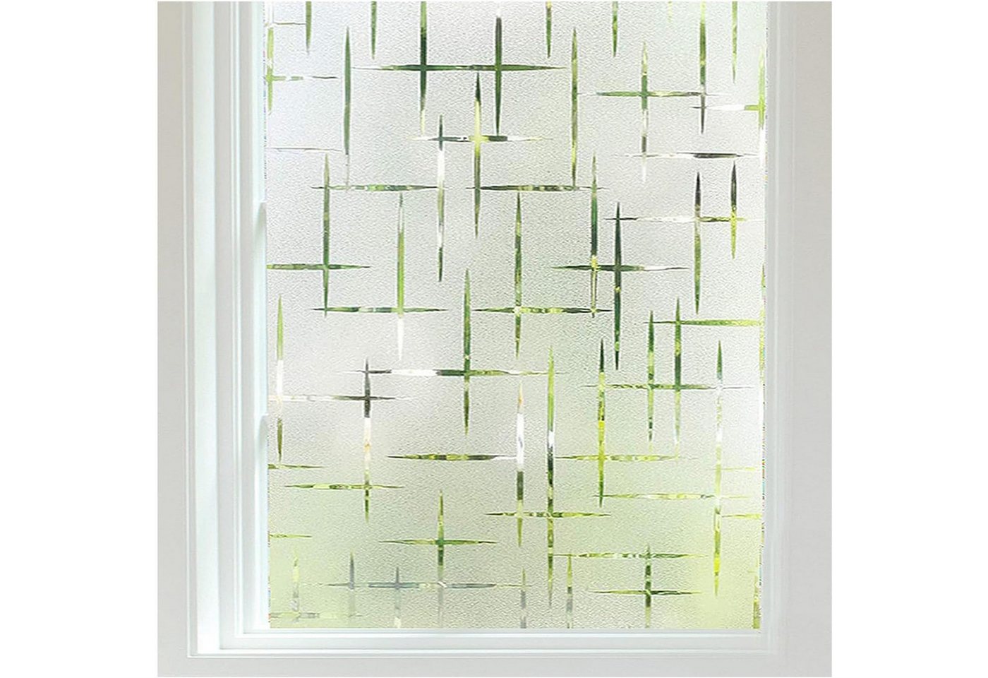 FELIXLEO Fensterfolie Fensterfolie Sichtschutzfolie Sternmuster 44.5x200cm Deko Bild 3