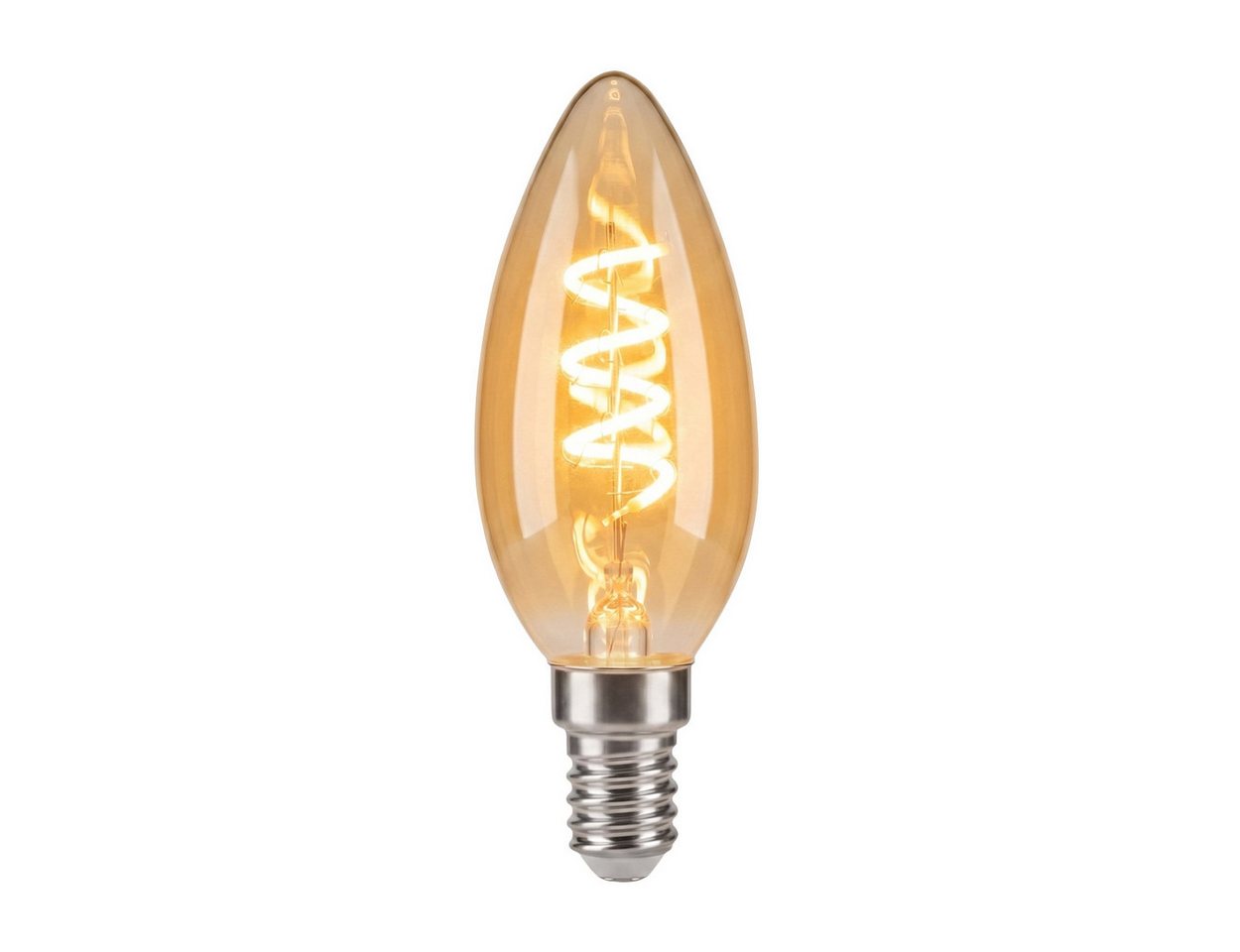 hofstein LED-Leuchtmittel 10er Set Glühbirne Extra Warmweiß dimmbar 4 Watt, E14, 2200 Kelvin, 220 Lumen, Kerze, Filament Spirale, Amber Bild 3