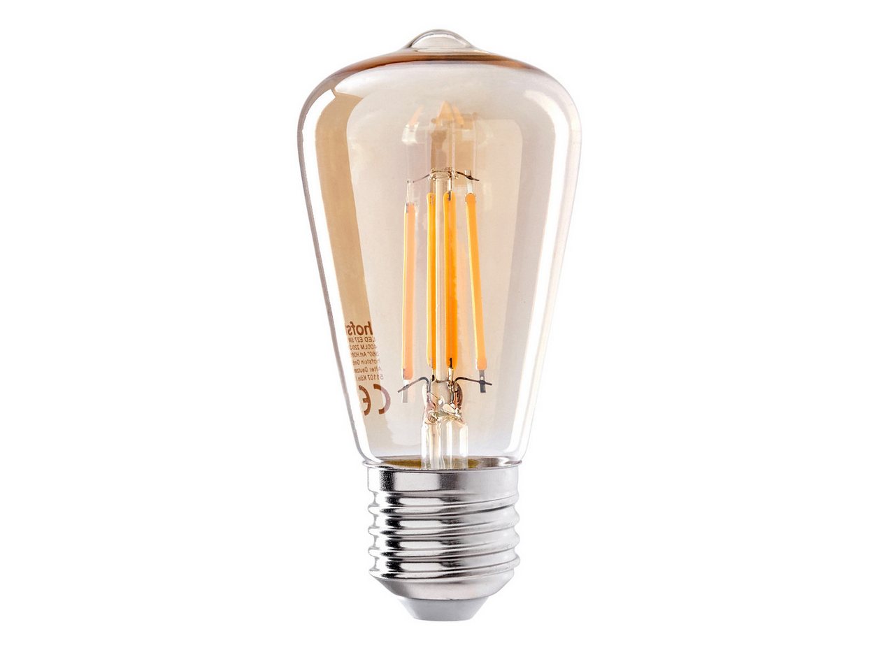 hofstein LED-Leuchtmittel 3er Set Glühbirne Extra Warmweiß 5 Watt 400 Lumen, E27, 2200 Kelvin, Filament