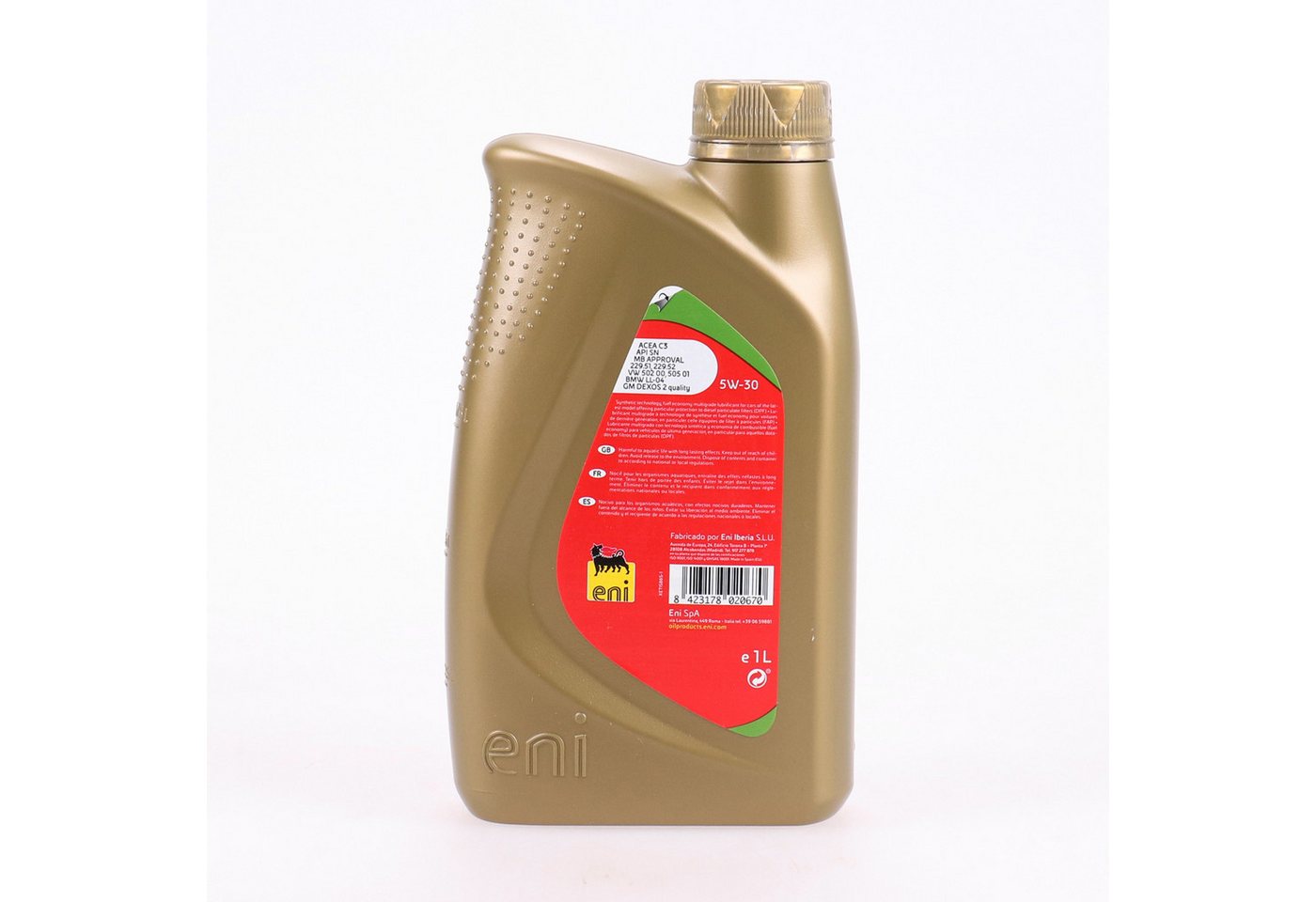 Eni Motoröl Eni i Sint MS Motoröl Öl SAE 5W30 1L BMW-LL-04 MB 229.51 MB 229.52, (1-tlg)