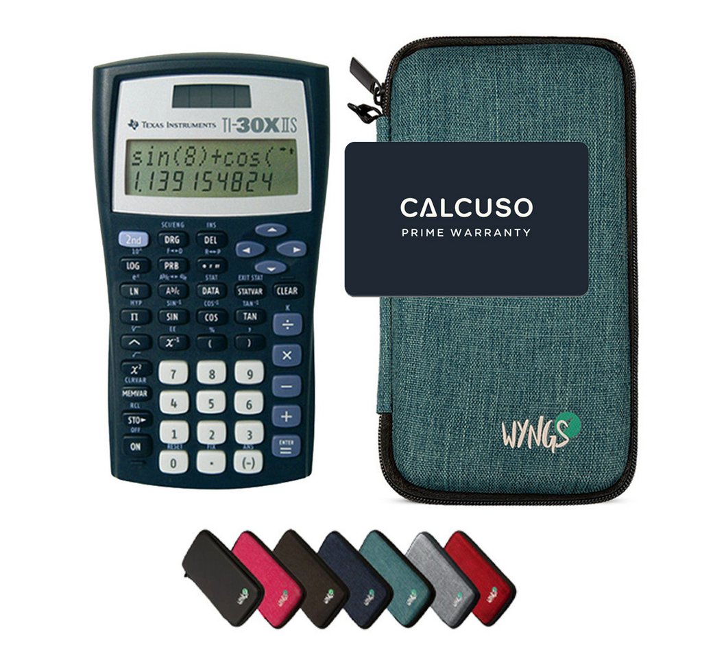 Texas Instruments Taschenrechner TI-30XIIS inkl. WYNGS Schutztasche Türkis Bild 3