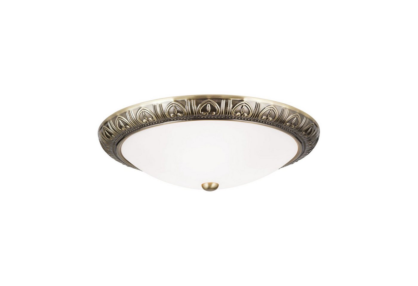 Licht-Erlebnisse Deckenleuchte HILDA, ohne Leuchtmittel, Metall Glas E14 D: 38 cm in Bronze Weiß 3-flammig rund Jugendstil Bild 4