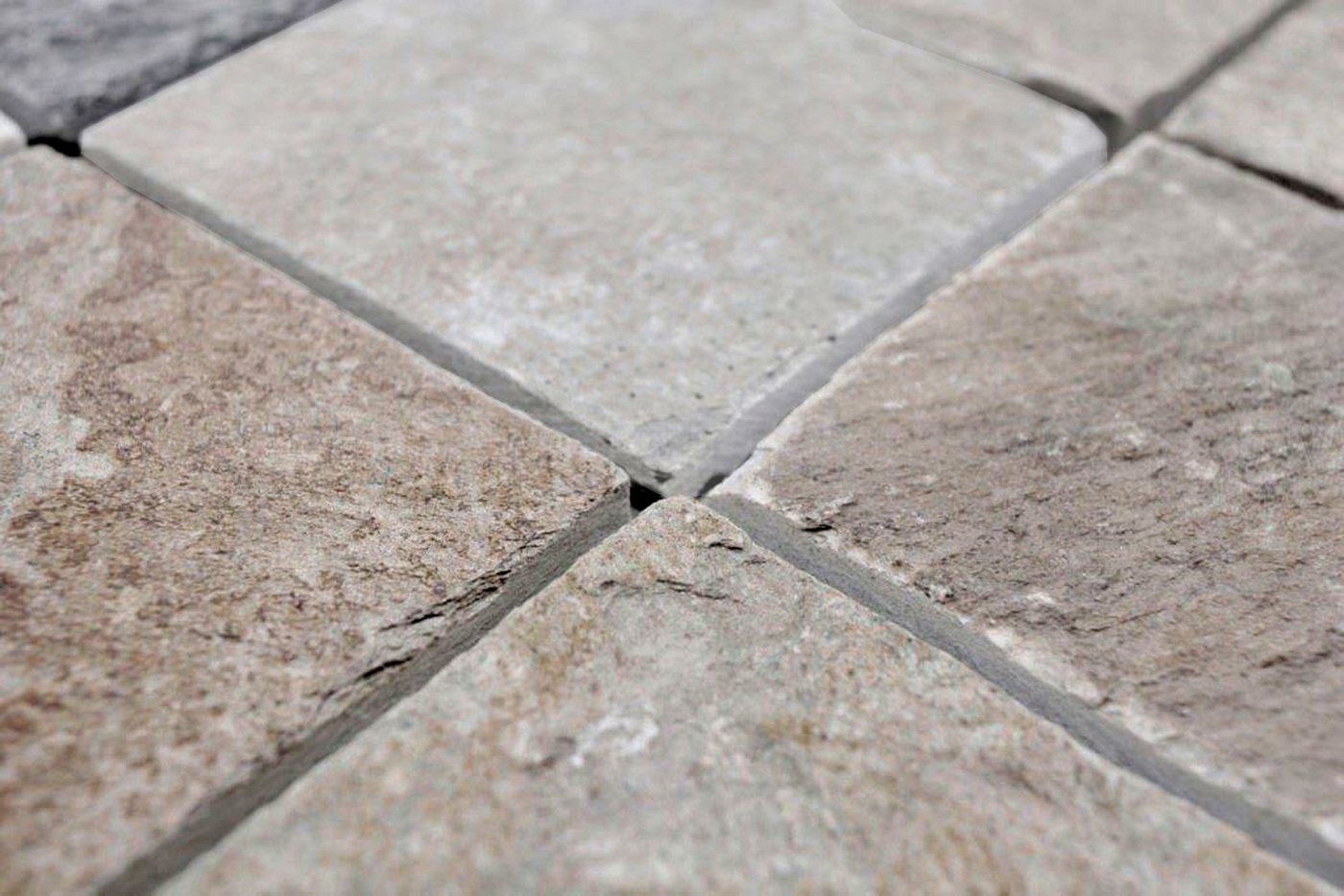 Mosani Mosaikfliesen Quarzit Naturstein Mosaik Fliese beige grau Wand Boden Dusche Bad Bild 4