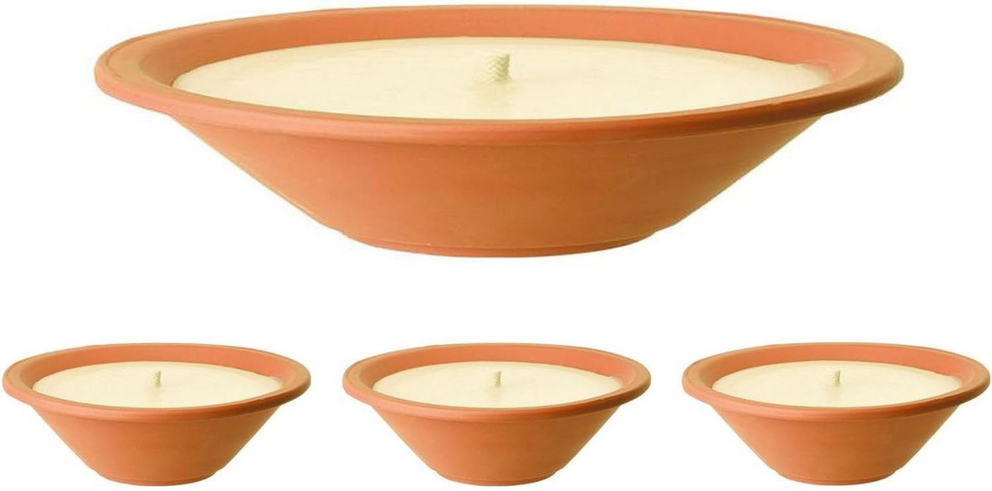 MichaelNoll Outdoorkerze Flammschalen 4 Stück - Outdoor-Kerzen Terracotta - für Garten - 13h Bild 4