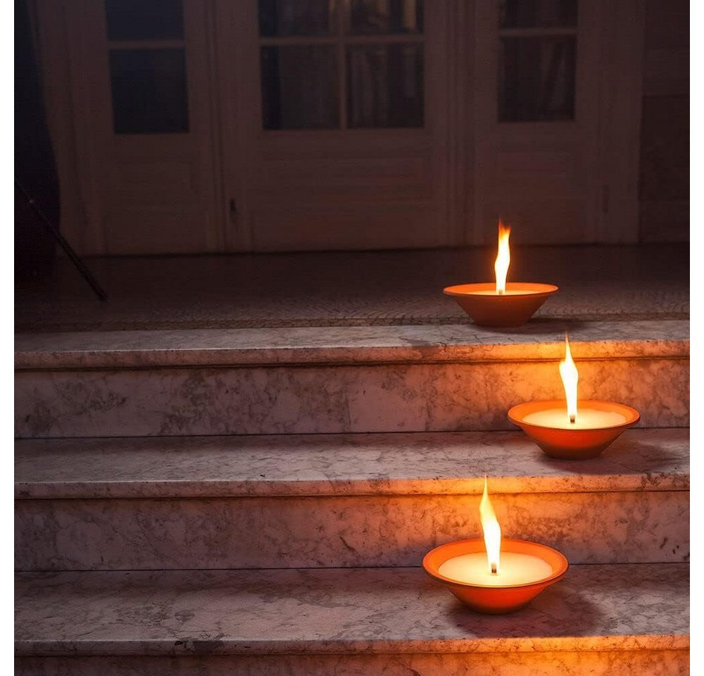 MichaelNoll Outdoorkerze Flammschalen 4 Stück - Outdoor-Kerzen Terracotta - für Garten - 13h Bild 5