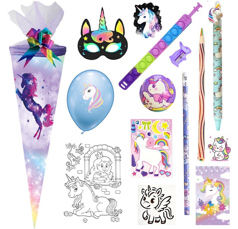 Nestler GmbH Feinkartonagen Schultüte 50 cm gefüllt Galaxy Unicorn Bild 3