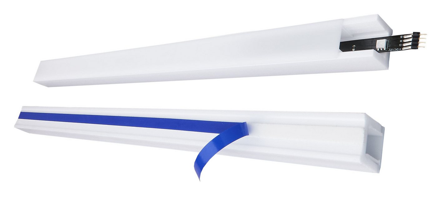 Decosa Zierleiste Lichtleiste Kira selbstklebend Innen Beleuchtung XPS - 18Stück(36m), Selbstklebend, Polystyrol (Styropor), 18-St., Selbstklebend, stoß- und schlagfest, indirekte Beleuchtung, Diffusor Bild 4