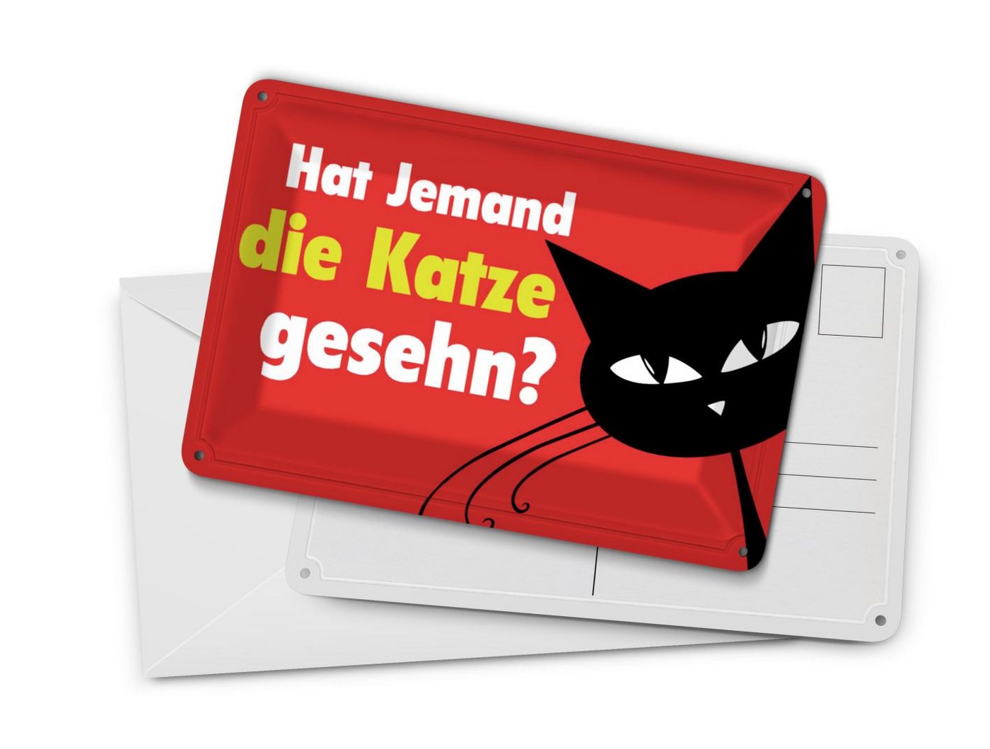 Femer GmbH Postkarte Spruch 14x10cm hat jemand Katze gesehn Geschenk, unfrankiert Bild 5