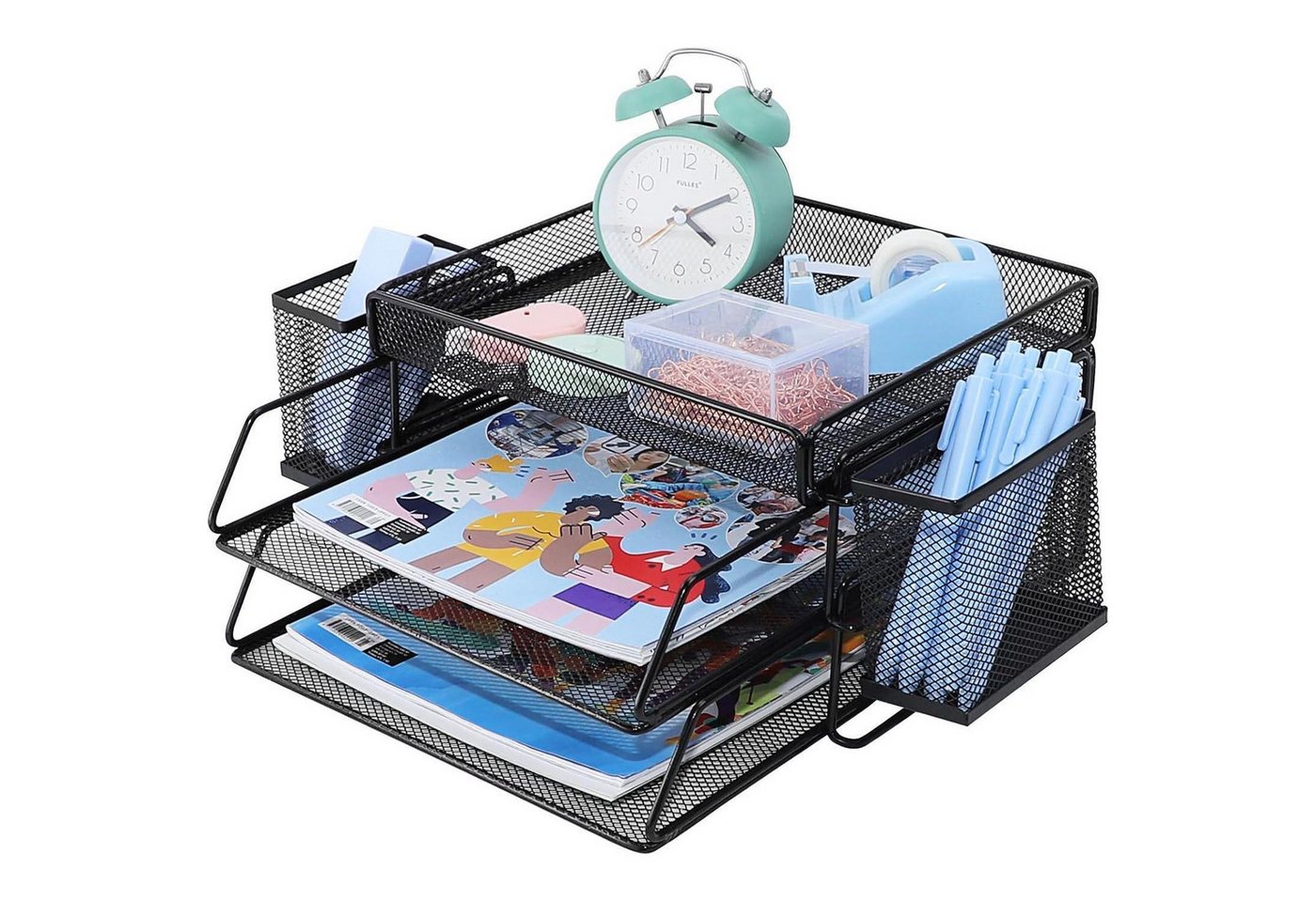 LuxusKollektion Briefablage Briefablage mit 2 Ebenen, Schreibtisch-Organizer A4 Büro Schule Bild 5