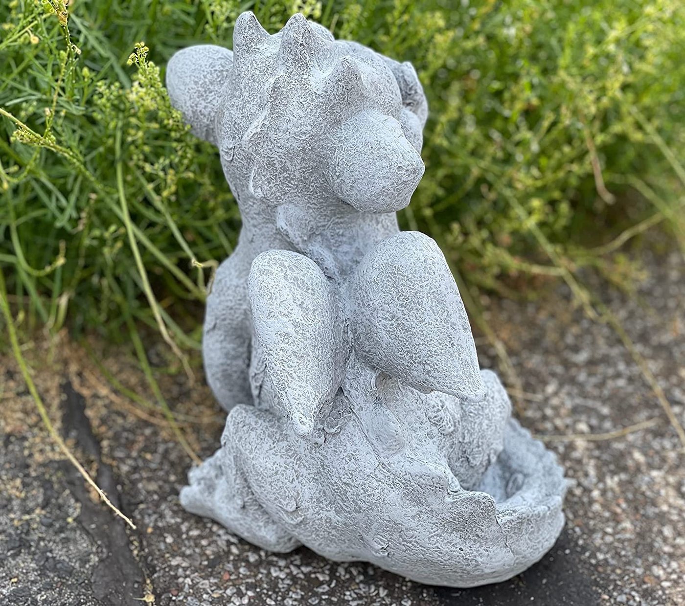 Stone and Style Gartenfigur Frostfeste Steinfigur Drache Cristiano Bild 2