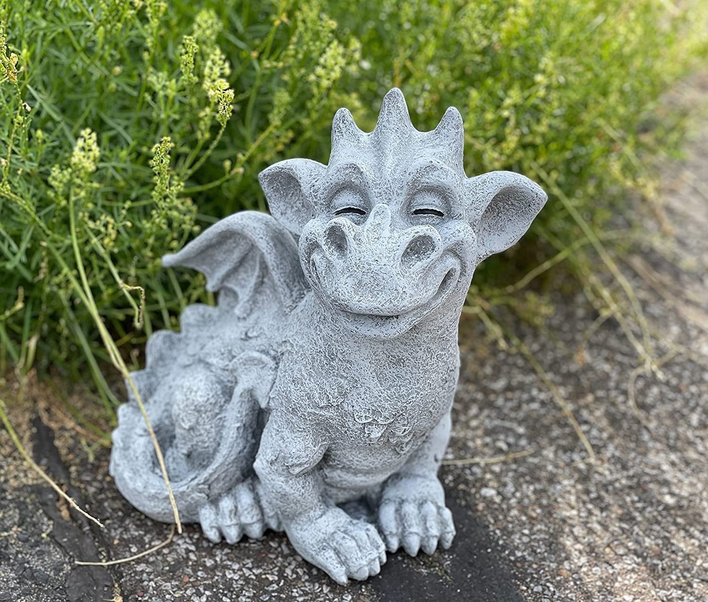 Stone and Style Gartenfigur Frostfeste Steinfigur Drache Cristiano Bild 5