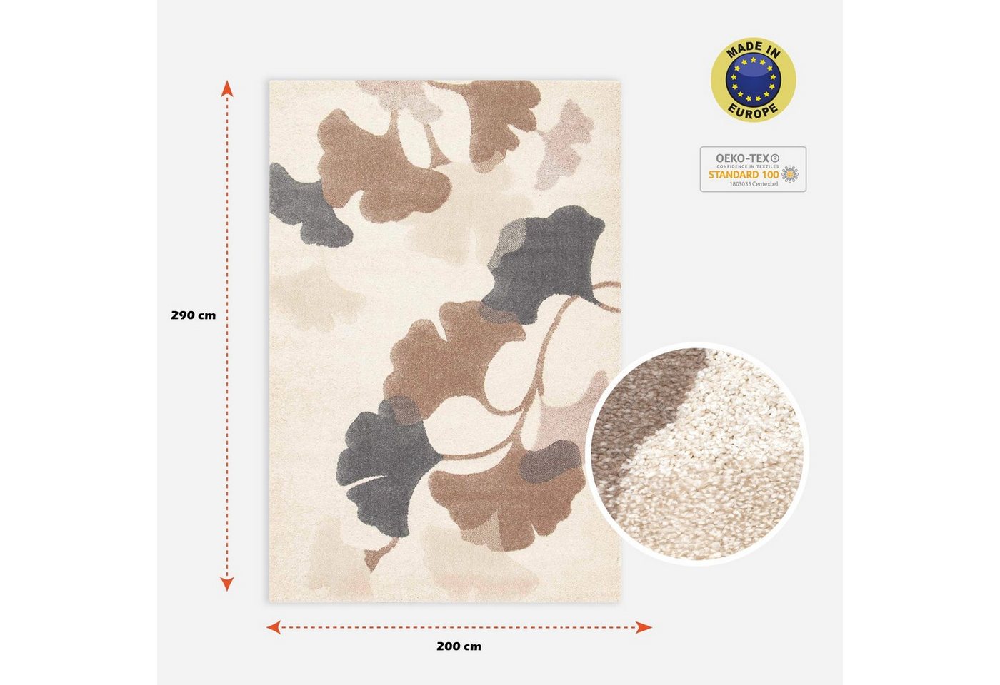 Rikmani Hochflor-Teppich Shaggy Teppich, Flauschiger Teppich 200 x 290 cm Weicher Teppich NAK Bild 3