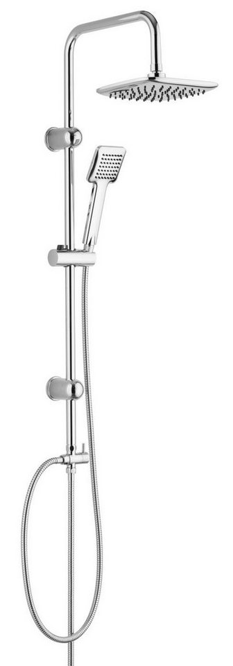 Vereg Duschsystem LUCCA, 1 Strahlart(en), Duschsäule in Chrom inkl. Kopf- und Handbrause, Kopfbrauseset Bild 4