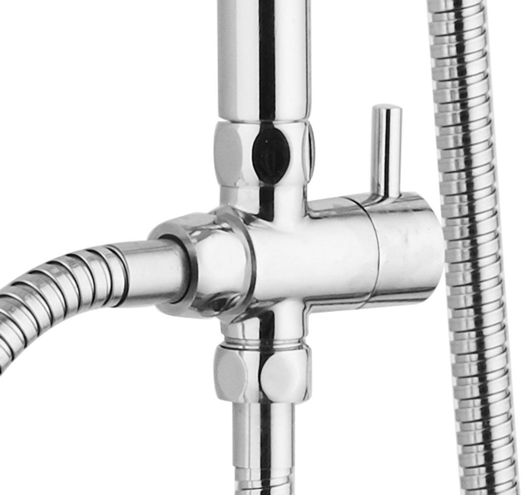 Vereg Duschsystem LUCCA, 1 Strahlart(en), Duschsäule in Chrom inkl. Kopf- und Handbrause, Kopfbrauseset Bild 5