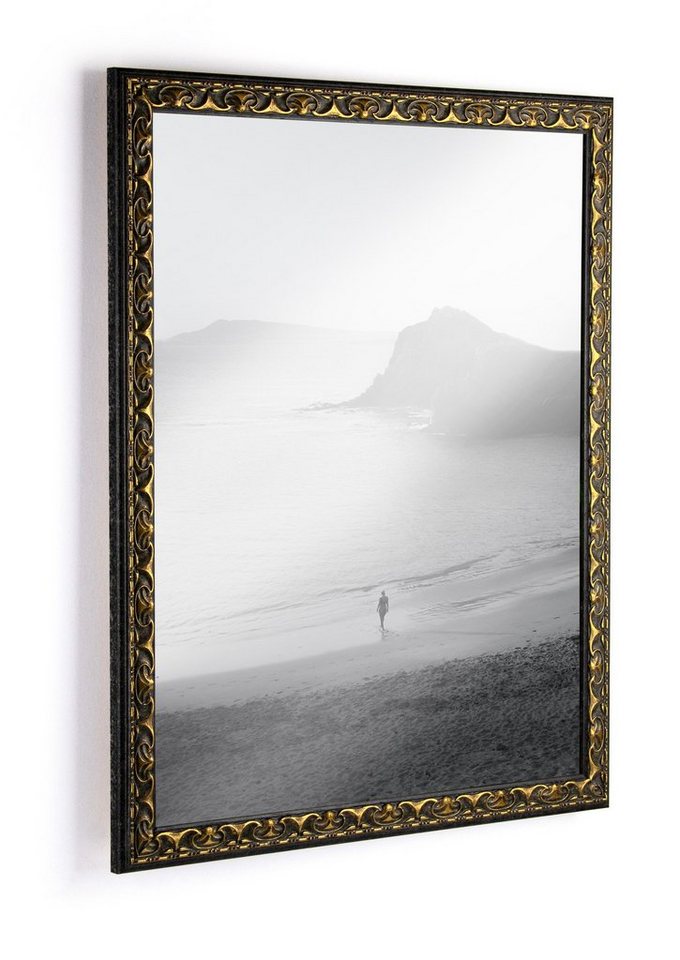 Einzelrahmen Bilderrahmen Mallorca, (1 Stück), 45x65 cm, Schwarz Gold, Holz Bild 5