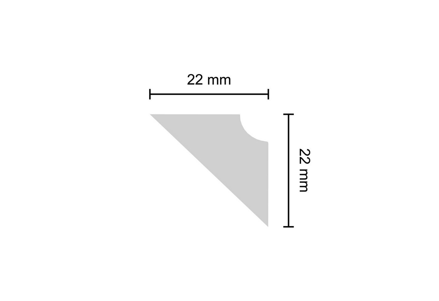 Decosa Zierleiste Deckenleiste H20 moderne Styroporleiste - 5 Stück (10 m), Kleben, Polystyrol (Styropor) Bild 5