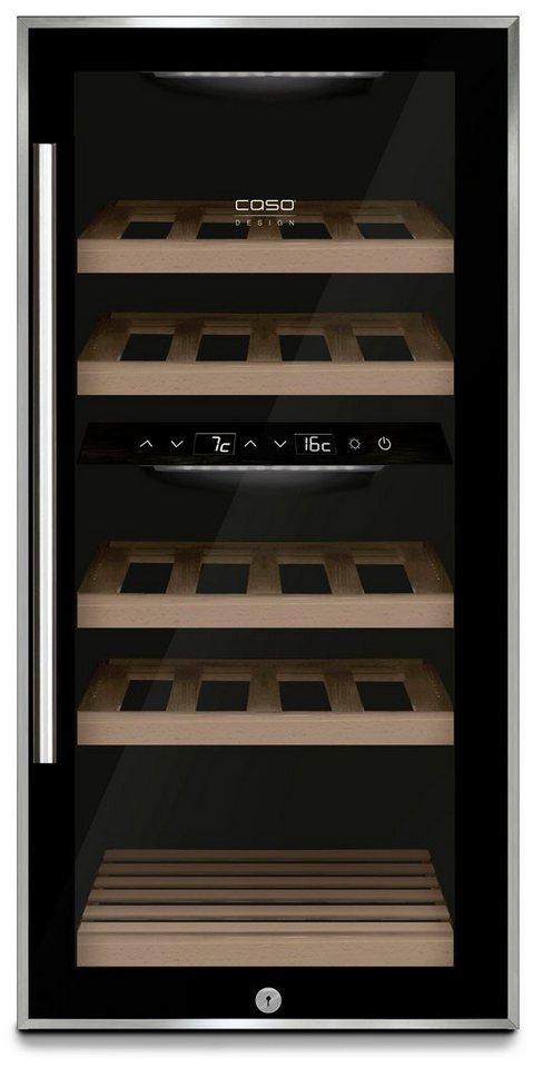 Caso Weinkühlschrank 644, für 24 Standardflaschen á 0,75l,WineComfort 24 black