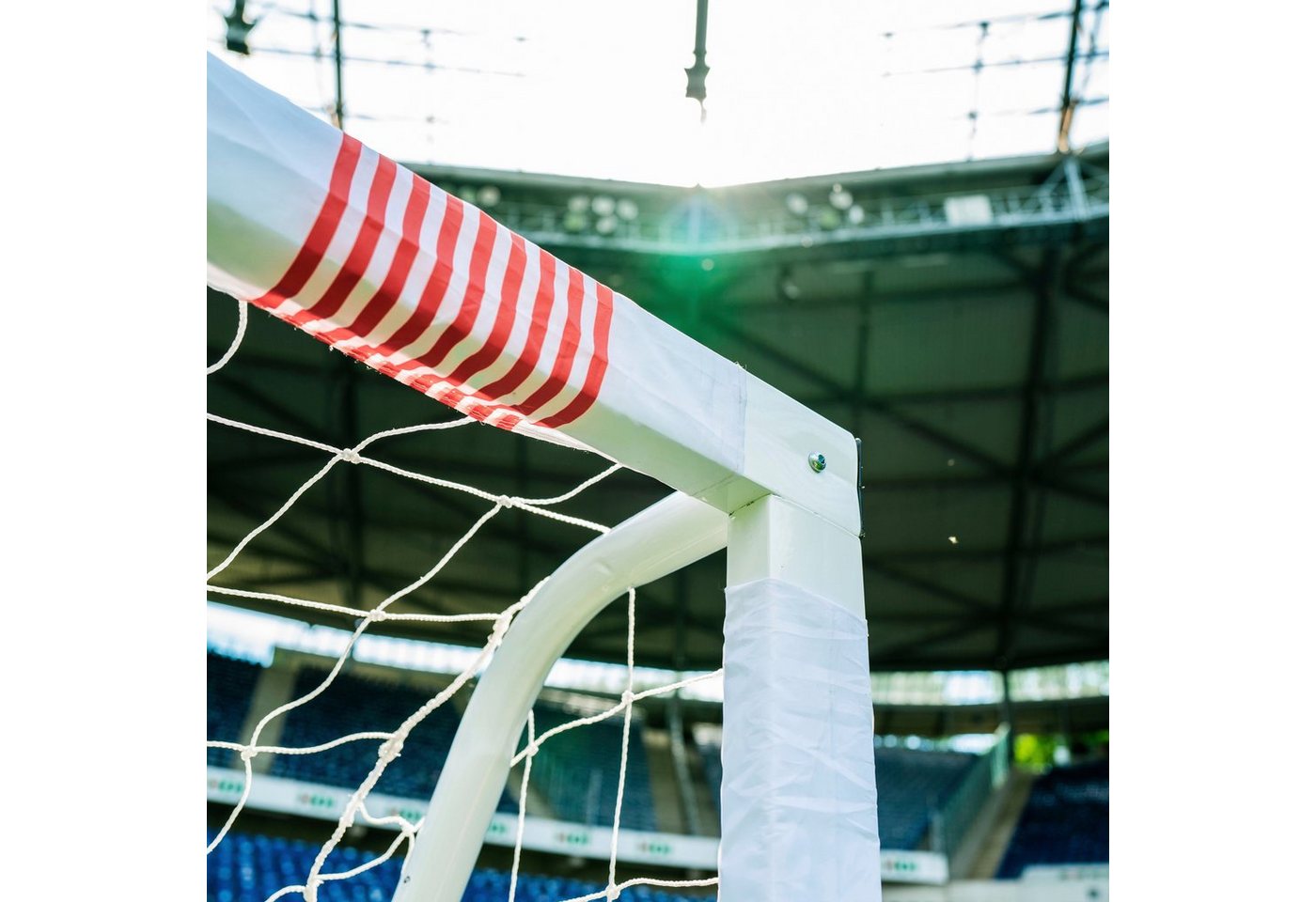 SANDORA Fußballtor Volley L, Ron-Robert Zieler Edition, 300x160x90, rot/weiß Bild 2