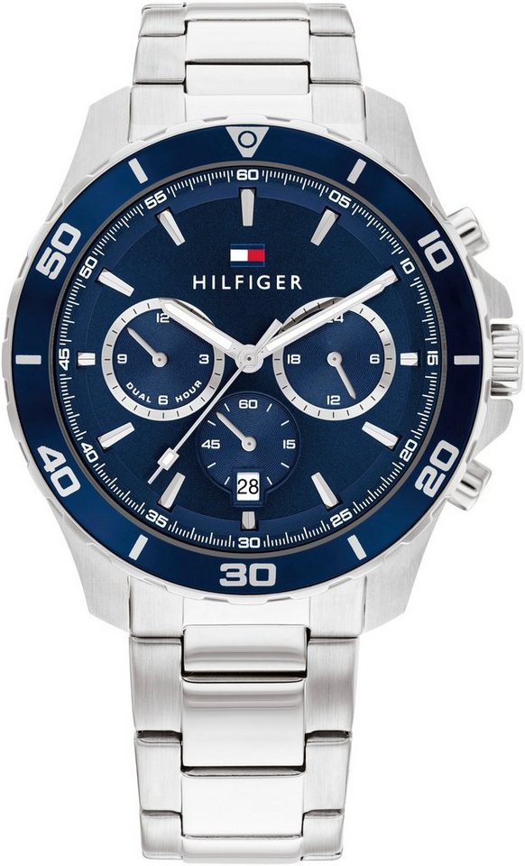 Tommy Hilfiger Multifunktionsuhr JORDAN 1792094, Quarzuhr, Armbanduhr, Herrenuhr, Datum, Edelstahlarmband Bild 2