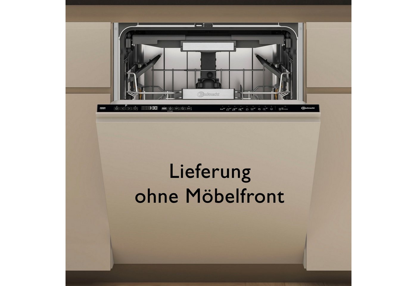BAUKNECHT vollintegrierbarer Geschirrspüler BK7IA115B2M6L0, 15 Maßgedecke, MaxiSpace – bietet Platz für große Pizzateller mit 32 cm Durchmesser