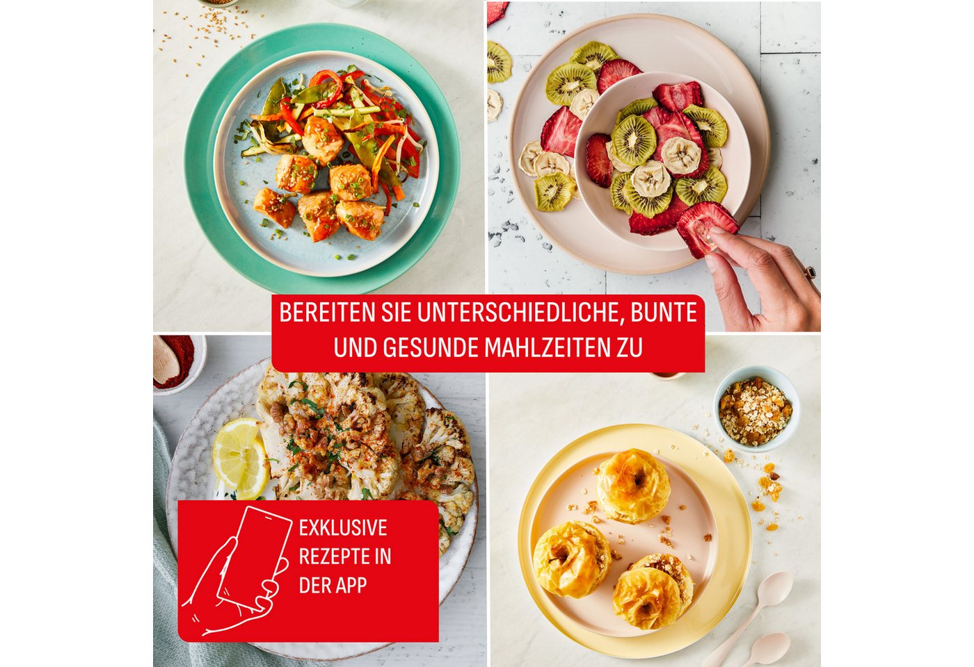 Tefal Heißluftfritteuse Easy Fry Pop, 5 L, 1 kg, 10 automatische Programme, inkl. 35 Backpapierblätter Bild 2
