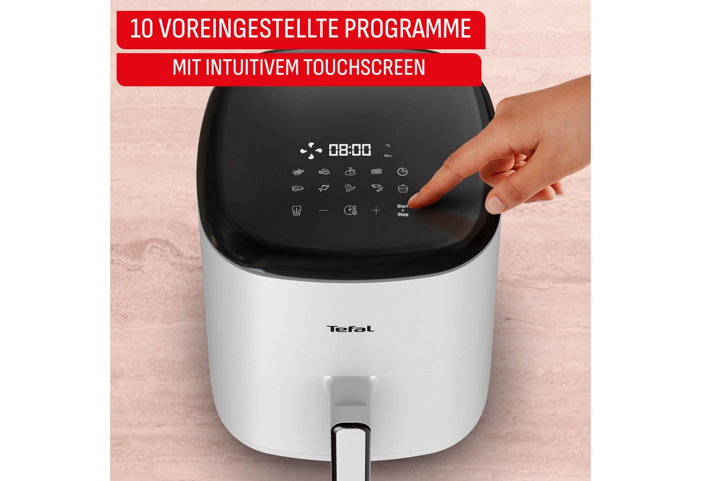 Tefal Heißluftfritteuse Easy Fry Pop, 5 L, 1 kg, 10 automatische Programme, inkl. 35 Backpapierblätter Bild 3
