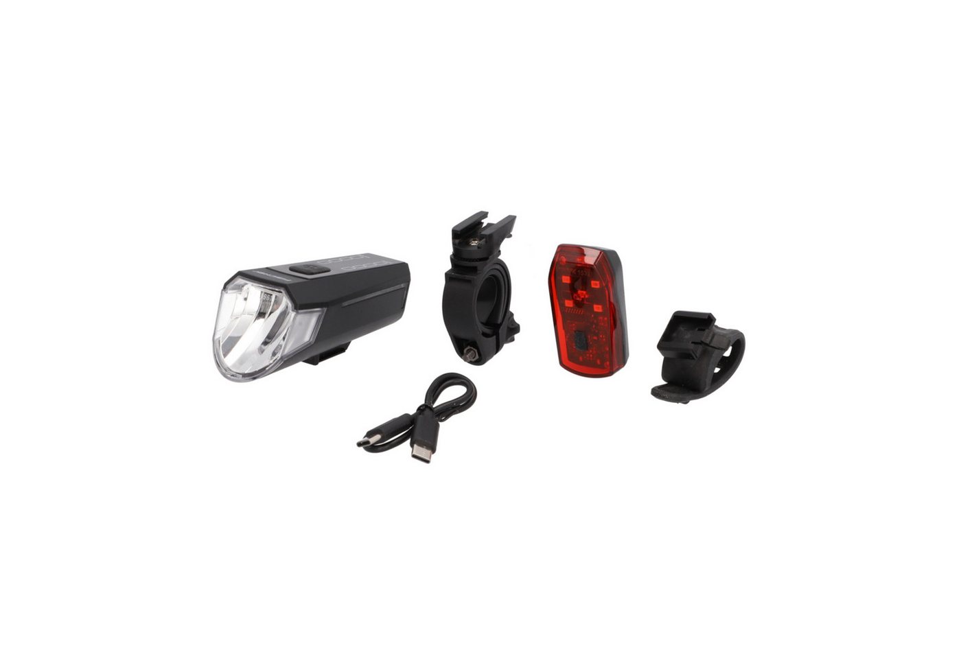 FISCHER Fahrrad Fahrradbeleuchtung Akku Bel.-Set BASIC STOP-80 Sensor