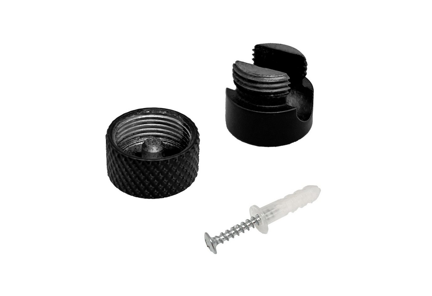 smartect Kabelzubehör Wand- & Deckenpins Aluminium geriffelt für Lampenkabel, (Set, 4-tlg)