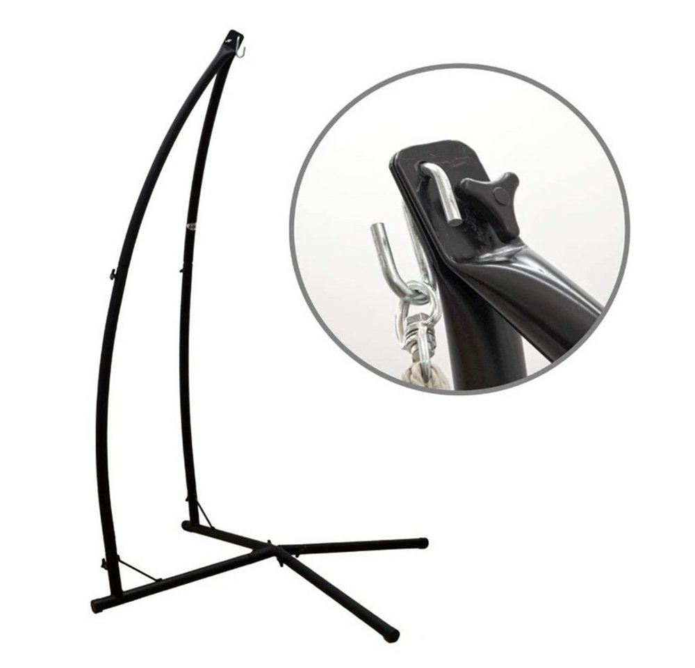 JEOBEST Hängemattengestell Hängesessel Gestell Outdoor, 214cm Hängesitz Halterung, Nur Gestell, C Ständer, bis 120kg Bild 4