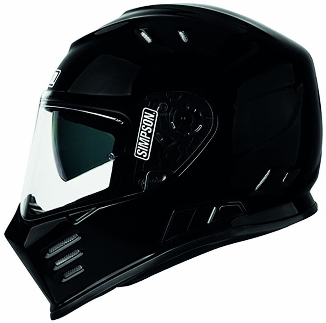Simpson Motorradhelm Venom Solid 06 Helm, Vorbereitet Für Kommunikationssystem,integriertes Sonnenvisier