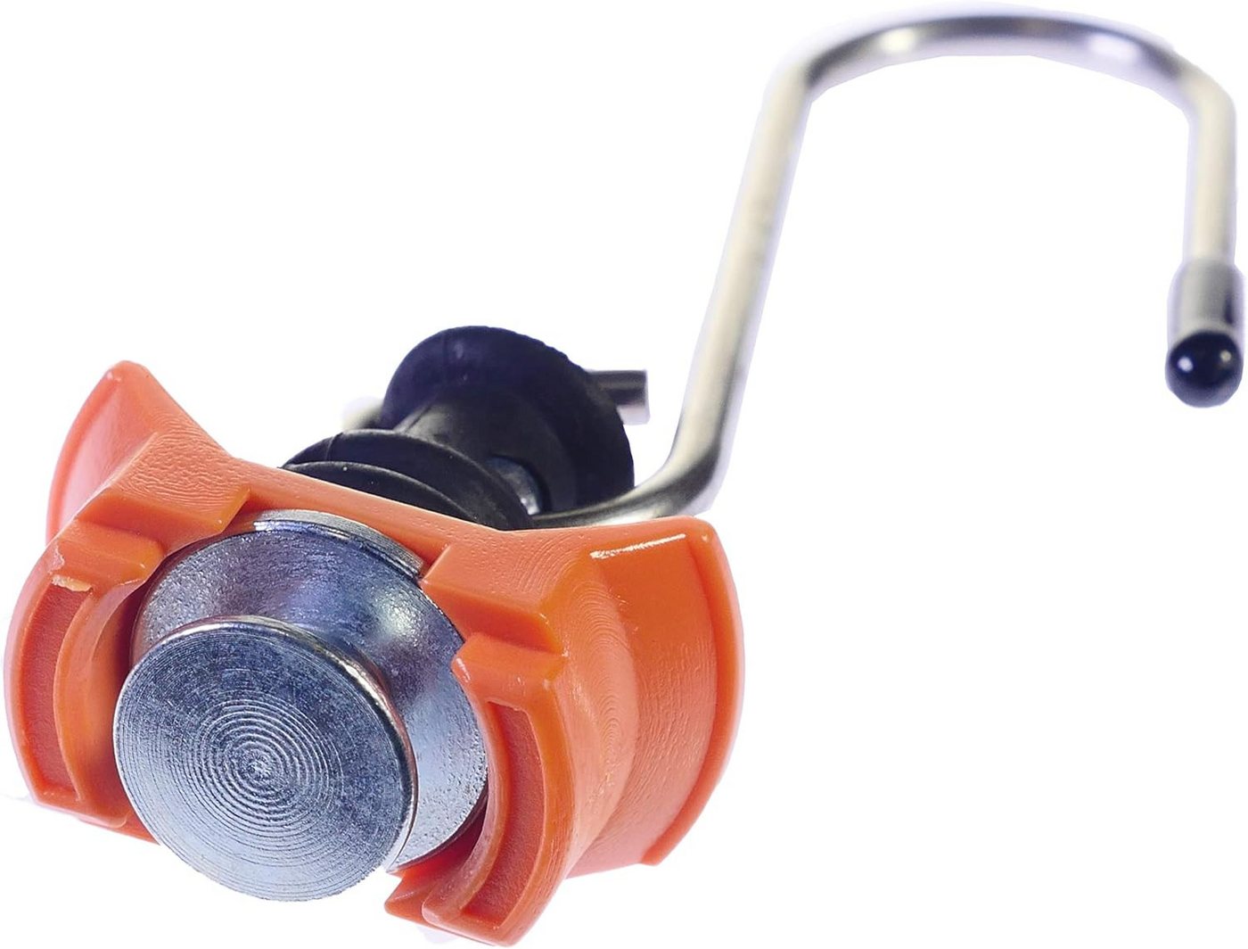 INDUSTRIE PLANET Spanngurt Haken für Airlineschiene – Edelstahl 50 kg Tragkraft Fitting Set (Zubehör-Set, 4-St., 4er-Set Haken mit Endbeschlag für Airlineschienen) Mit Schutzkappe, Bis 50 kg Tragkraft, Farbliche Kennzeichnung Bild 4