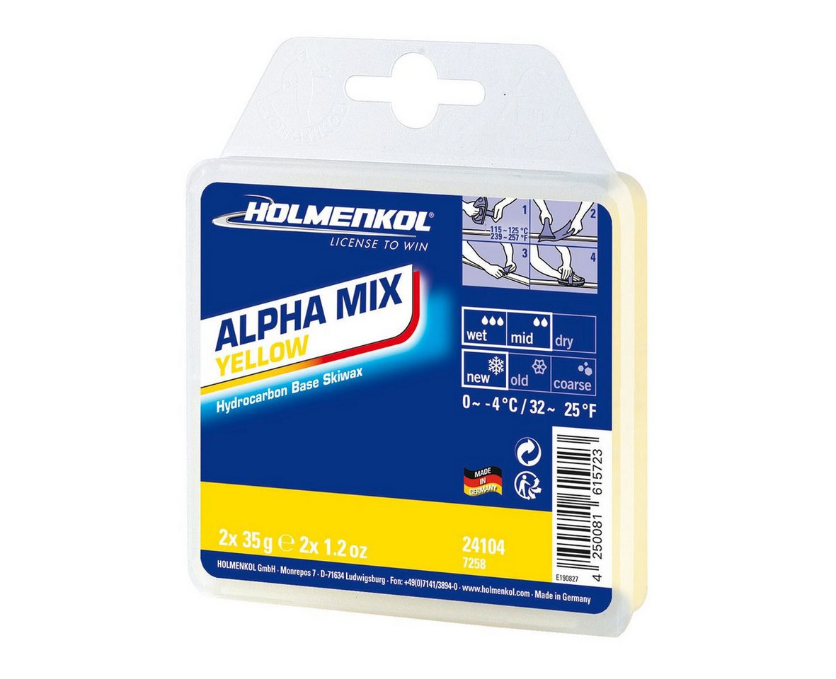 Holmenkol Ski Holmenkol Skiwachs Hydrocarbon Alpha Mix yellow - 2x 35g