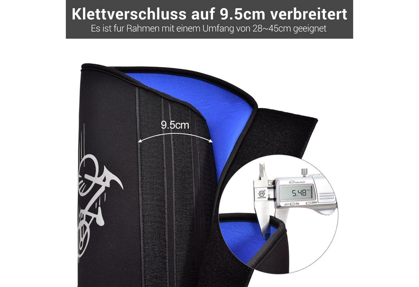 LuxusKollektion Akku-Schutzhülle E-Bike Akku Schutzhülle Neopren 5mm Thermoschutz 28-45 cm Reflektoren Bild 2