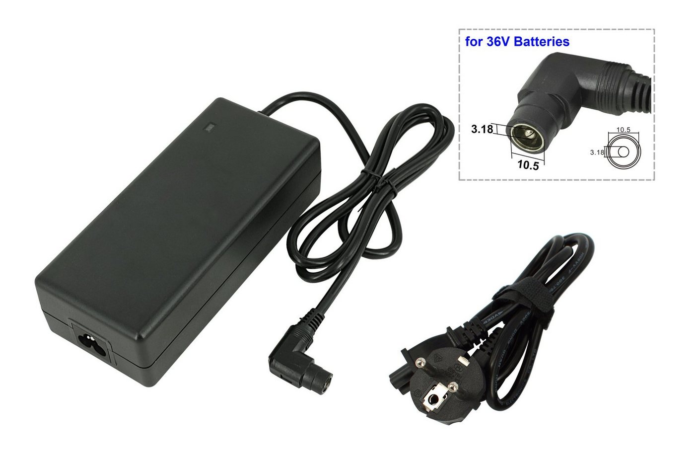 PowerSmart SSLC084V42XH Batterie-Ladegerät (2A für E-Bikes mit 36V Lithium Akkus, 42V (Ausgang) Bild 2